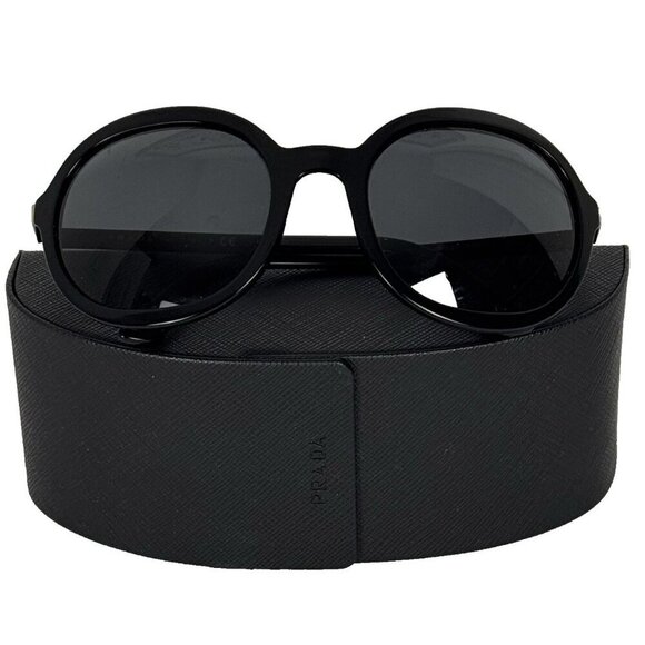 Prada SPR 09V Sunglasses 1AB-5S0 Black Gray Lenses Size 56 Authentic Gold - Picture 1 of 12